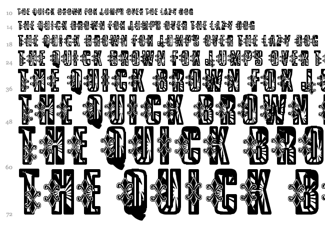 VTKS Low Rider font waterfall